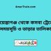 সায়েস্তাগঞ্জ টু কসবা ট্রেনের সময়সূচী ও মূল্য তালিকা