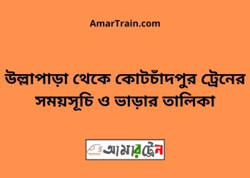 উল্লাপাড়া টু কোটচাঁদপুর ট্রেনের সময়সূচী ও ভাড়া তালিকা