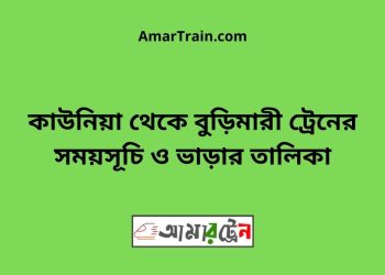 কাকিনা টু বুড়িমারী ট্রেনের সময়সূচী ও ভাড়া তালিকা