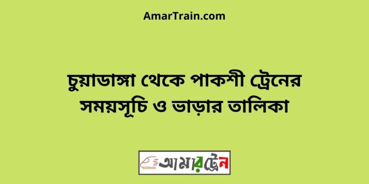 চুয়াডাঙ্গা টু পাকশী ট্রেনের সময়সূচী ও ভাড়া তালিকা