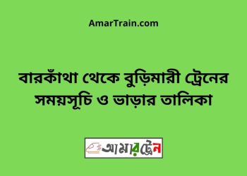 বারকাঁথা টু বুড়িমারী ট্রেনের সময়সূচী ও ভাড়া তালিকা