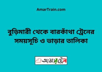 বুড়িমারী টু বারকাঁথা ট্রেনের সময়সূচী ও ভাড়া তালিকা