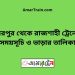 মিরপুর টু রাজশাহী ট্রেনের সময়সূচী ও ভাড়া তালিকা