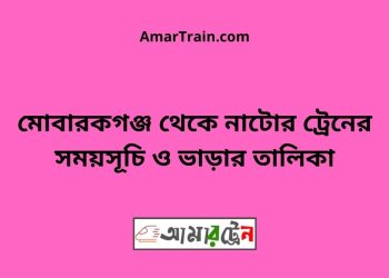 মোবারকগঞ্জ টু নাটোর ট্রেনের সময়সূচী ও ভাড়া তালিকা