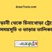 আড়ানী টু চিনাখোড়া ট্রেনের সময়সূচী ও ভাড়া তালিকা