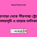 উল্লাপাড়া টু পীরগাছা ট্রেনের সময়সূচী ও ভাড়া তালিকা