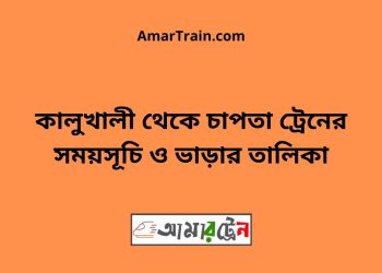 কালুখালী টু চাপতা ট্রেনের সময়সূচী ও ভাড়া তালিকা