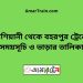 কাশিয়ানী টু বহরপুর ট্রেনের সময়সূচী ও ভাড়া তালিকা