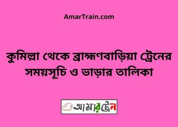 কুমিল্লা টু ব্রাহ্মণবাড়িয়া ট্রেনের সময়সূচী ও ভাড়ার তালিকা