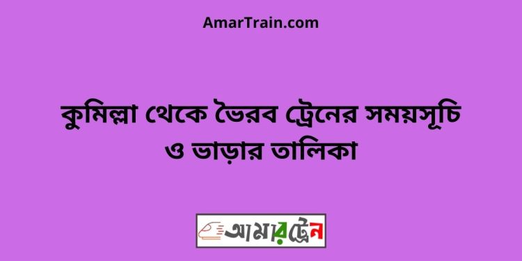 কুমিল্লা টু ভৈরব ট্রেনের সময়সূচী ও ভাড়ার তালিকা