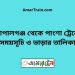 গোপালগঞ্জ টু পাংশা ট্রেনের সময়সূচী ও ভাড়া তালিকা