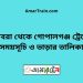 গোবরা টু গোপালগঞ্জ ট্রেনের সময়সূচী ও ভাড়া তালিকা