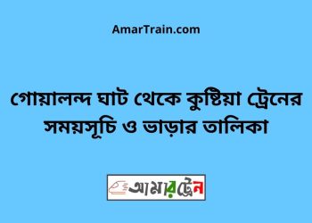 গোয়ালন্দ ঘাট টু কুষ্টিয়া ট্রেনের সময়সূচী ও ভাড়া তালিকা