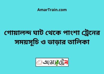 গোয়ালন্দ ঘাট টু পাংশা ট্রেনের সময়সূচী ও ভাড়া তালিকা