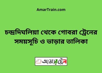 চন্দ্রদিঘলিয়া টু গোবরা ট্রেনের সময়সূচী ও ভাড়া তালিকা