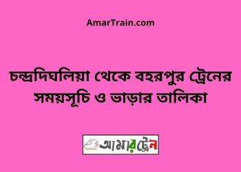 চন্দ্রদিঘলিয়া টু বহরপুর ট্রেনের সময়সূচী ও ভাড়া তালিকা