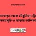 চিনাখোড়া টু টেবুনিয়া ট্রেনের সময়সূচী ও ভাড়া তালিকা