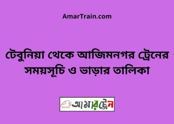 টেবুনিয়া টু আজিমনগর ট্রেনের সময়সূচী ও ভাড়া তালিকা