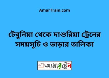 টেবুনিয়া টু দাশুরিয়া ট্রেনের সময়সূচী ও ভাড়া তালিকা