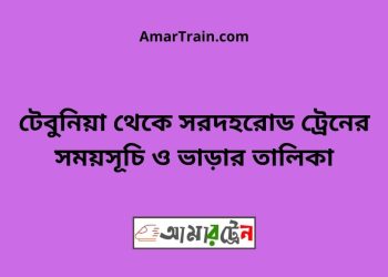 টেবুনিয়া টু সরদহরোড ট্রেনের সময়সূচী ও ভাড়া তালিকা