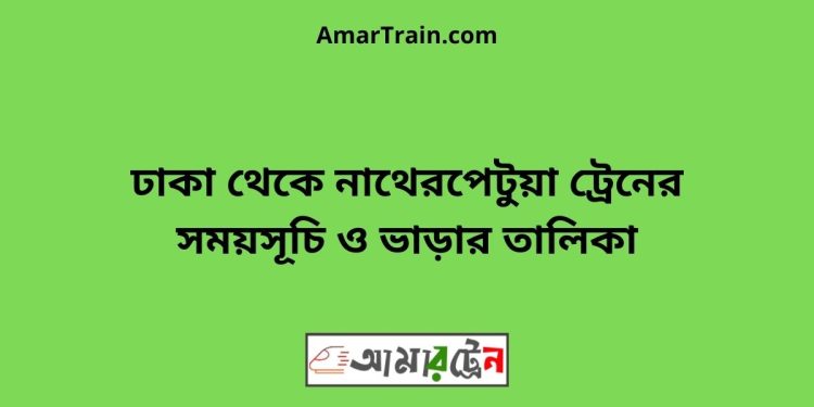 ঢাকা টু নাথেরপেটুয়া ট্রেনের সময়সূচী ও ভাড়া তালিকা