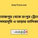 দিনাজপুর টু রংপুর ট্রেনের সময়সূচী ও ভাড়া তালিকা