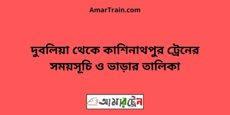 দুবলিয়া টু কাশিনাথপুর ট্রেনের সময়সূচী ও ভাড়া তালিকা