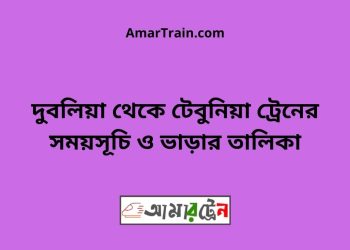 দুবলিয়া টু টেবুনিয়া ট্রেনের সময়সূচী ও ভাড়া তালিকা