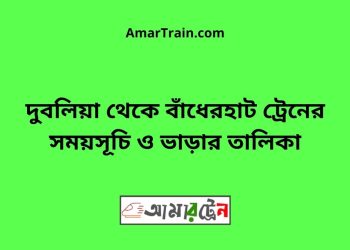 দুবলিয়া টু বাঁধেরহাট ট্রেনের সময়সূচী ও ভাড়া তালিকা