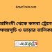 নরসিংদী টু কসবা ট্রেনের সময়সূচী ও ভাড়া তালিকা