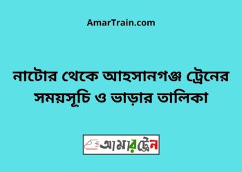 নাটোর টু আহসানগঞ্জ ট্রেনের সময়সূচী ও ভাড়া তালিকা