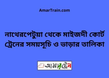 নাথেরপেটুয়া টু মাইজদী কোর্ট ট্রেনের সময়সূচী ও ভাড়া তালিকা