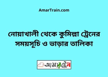 নোয়াখালী টু কুমিল্লা ট্রেনের সময়সূচী ও ভাড়া তালিকা