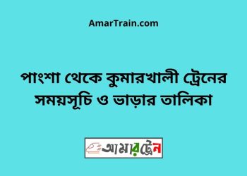 পাংশা টু কুমারখালী ট্রেনের সময়সূচী ও ভাড়া তালিকা