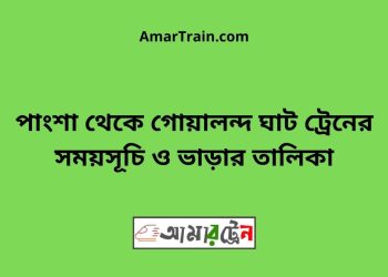 পাংশা টু গোয়ালন্দ ঘাট ট্রেনের সময়সূচী ও ভাড়া তালিকা