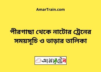 পীরগাছা টু নাটোর ট্রেনের সময়সূচী ও ভাড়া তালিকা