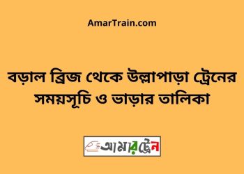 বড়াল ব্রিজ টু উল্লাপাড়া ট্রেনের সময়সূচী ও ভাড়া তালিকা