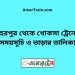 বহরপুর টু খোকসা ট্রেনের সময়সূচী ও ভাড়া তালিকা