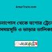 বেনাপোল টু যশোর ট্রেনের সময়সূচী ও ভাড়া তালিকা