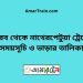 ভৈরব টু নাথেরপেটুয়া ট্রেনের সময়সূচী ও ভাড়া তালিকা