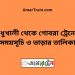 মধুখালী টু গোবরা ট্রেনের সময়সূচী ও ভাড়া তালিকা