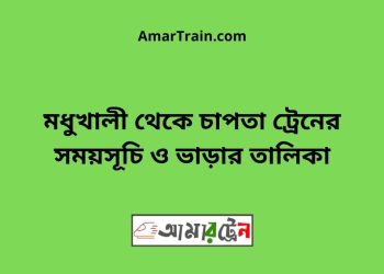 মধুখালী টু চাপতা ট্রেনের সময়সূচী ও ভাড়া তালিকা