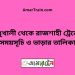 মধুখালী টু রাজশাহী ট্রেনের সময়সূচী ও ভাড়া তালিকা