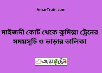 মাইজদী কোর্ট টু কুমিল্লা ট্রেনের সময়সূচী ও ভাড়া তালিকা