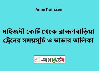 মাইজদী কোর্ট টু ব্রাহ্মণবাড়িয়া ট্রেনের সময়সূচী ও ভাড়া তালিকা