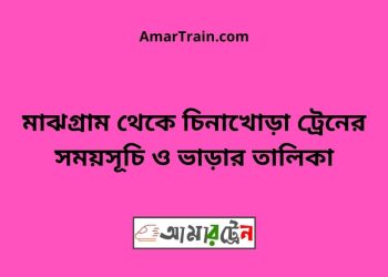 মাঝগ্রাম টু চিনাখোড়া ট্রেনের সময়সূচী ও ভাড়া তালিকা