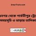 মাধনগর টু পার্বতীপুর ট্রেনের সময়সূচী ও ভাড়া তালিকা