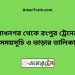 মাধনগর টু রংপুর ট্রেনের সময়সূচী ও ভাড়া তালিকা