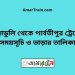 মুলাডুলি টু পার্বতীপুর ট্রেনের সময়সূচী ও ভাড়া তালিকা