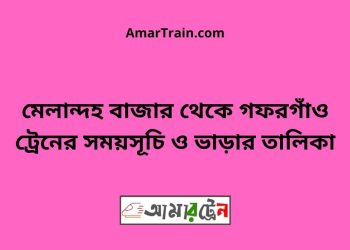 মেলান্দহ বাজার টু গফরগাঁও ট্রেনের সময়সূচী ও ভাড়া তালিকা